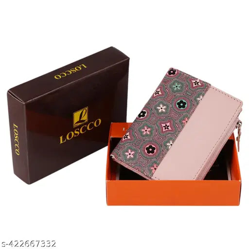 Loscco  Small Women's Wallet -PU Leather Multi Wallets | Credit Card Holder | Coin Purse Zipper -Small Secure Card Case/Gift