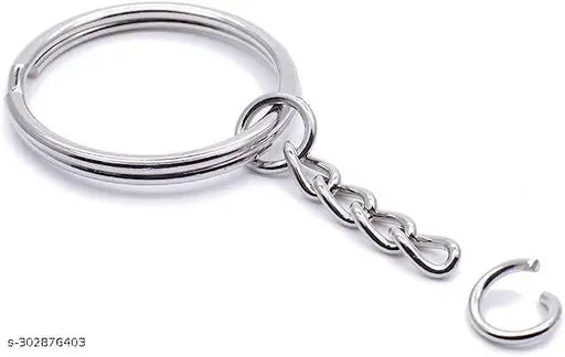 15 Pcs Keychains with Chain and 15 Pcs Jump Rings, Keychain Rings Kit Keychain Findings Bulk for Keychain