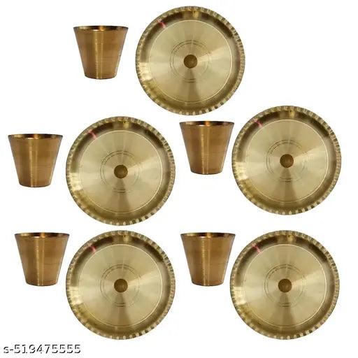 Divine Bazaar Brass Thali Set