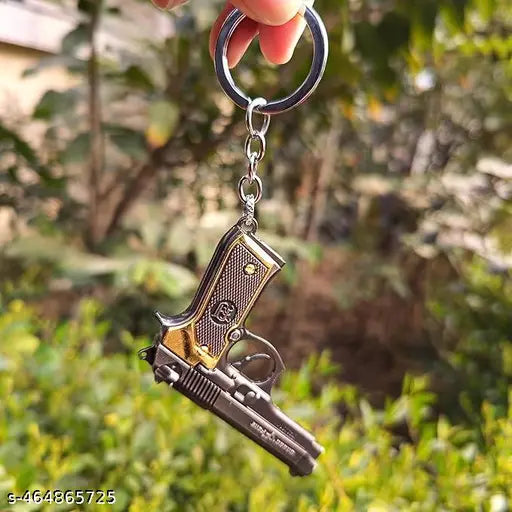 GKM Replica gun Toy metal keychain with cover (Pack of 1)