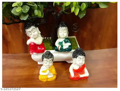 Baby Budha 4 piece budha Decorative Showpiece