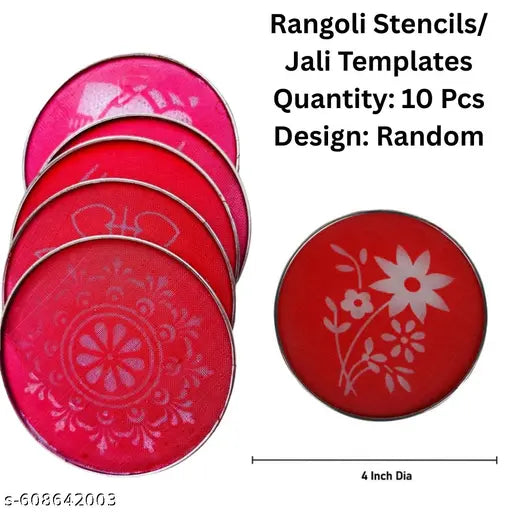 Artonezt 22 Pcs Ready to Use Rangoli Making Tool Kit for Door Entrance Floor Diwali Decoration Home Navratri Pongal Pooja Mandir DIY Rangoli Art Set for Festivals & Home Décor