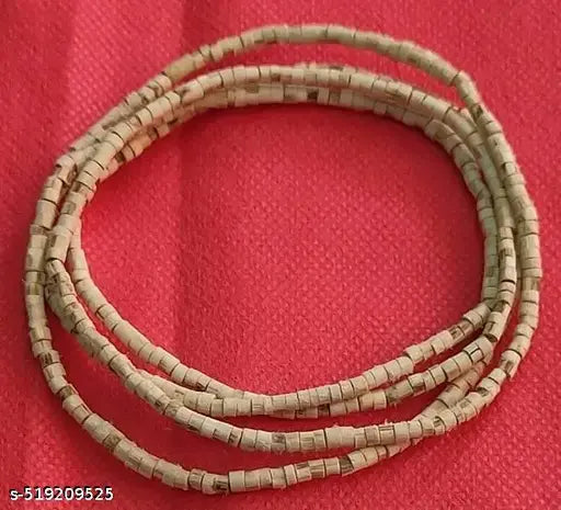 Original Tulsi Kanthi Mala, Two Round, Simple Tulsi Mala, from Vrindavan, Wood Chain Pack of 1