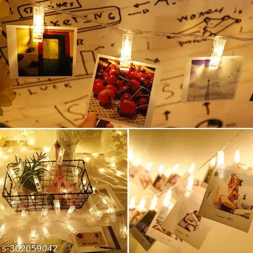 X4Cart 14 Photo Clip LED Electric Operated String Lights for Hanging Photos Ideal for Birthday Festival Wedding Party
