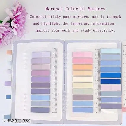 Book Tabs Colorful Annotation Tabs, Writable Transparent Sticky Notes Page Sticky Notes for School Supplies and Office Supplies (1 Packs | 200 Pcs Notes)