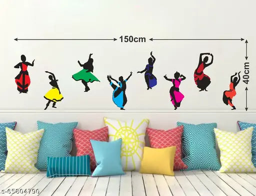 LANSTICK GIRLS BHARATHANATYA STEPS WALL STICKER