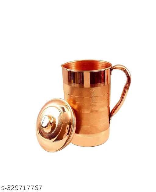 Copper Jug Water Pitcher Copper for Ayurveda Healing Capacity 1.25 LTR.