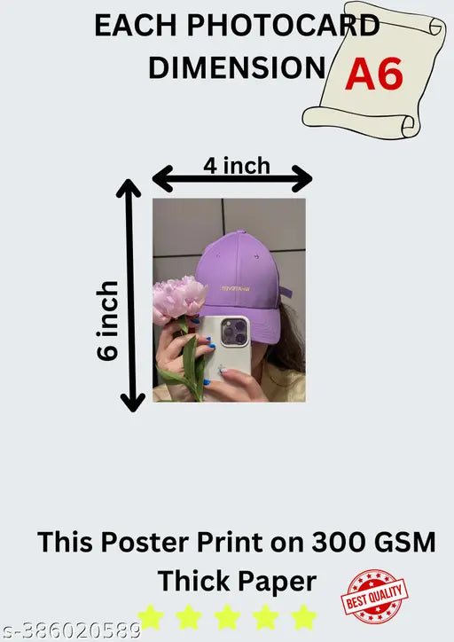 Purple Aesthetic Wall Collage Kit for Room Decor | Set of 40 Aesthetic Posters | 300 GSM Water Resistant Paper | Size 4x6 Inch | Unframed | (Purple)