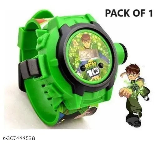 Green Plastic Ben 10 Projection 24 Character Watch