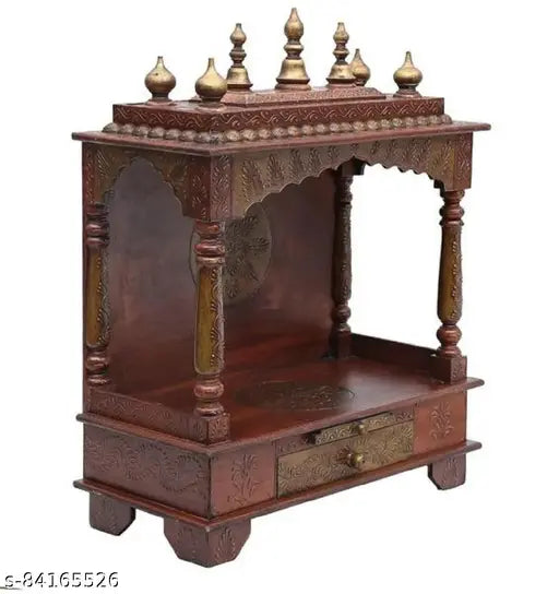 CRAFTSFORT (Mandir) Temple for Home Pooja, Arti- Religious Perfect for Home, Hand Made Handcrafted Solid Wood Home Temple
