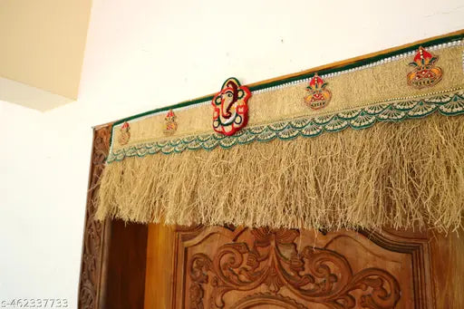 Handmade Vetiver Door Toran for Main Door & Pooja Room