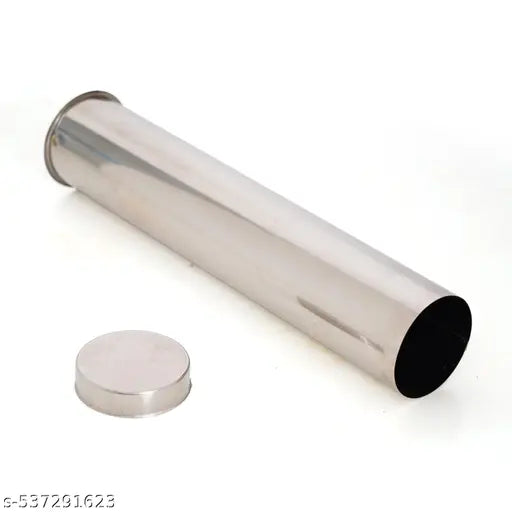 Stainless Steel Agarbatti/Incense Stick Holder (Buy 1 Get 1 Free) | Wall-Mountable Storage Canister with Lid | Made in India