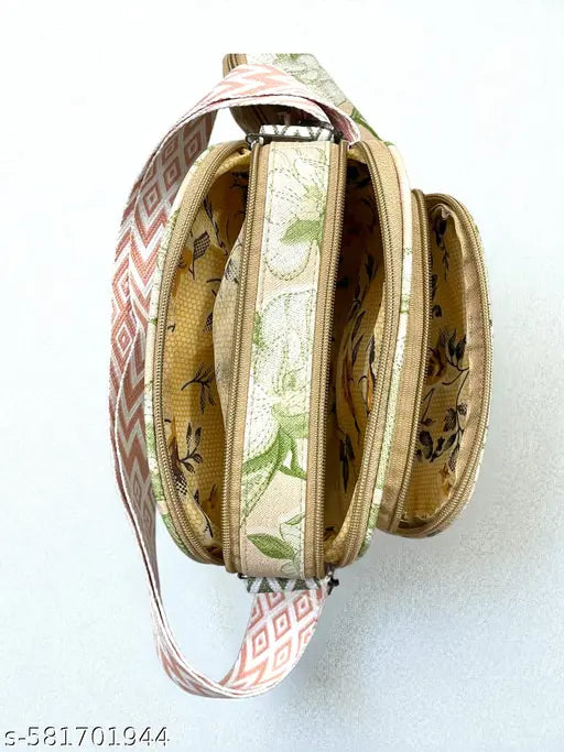 vougish attractive women grey PU sling bags/Full hand work bag/sling bag for women/party wear bag for women/long bag for women/wedding bag for women/Cotton Fabric sling bag for women