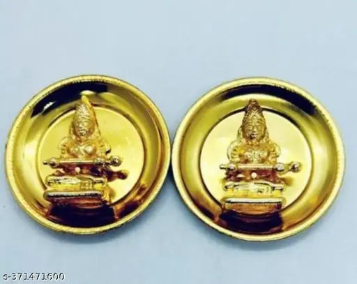 Maa Annapurna Devi – The Goddess of Food and Nourishment Vastu   ( Golden) Pooja Kit (Golden Plated) Brass Yantra  (Pack of 2)