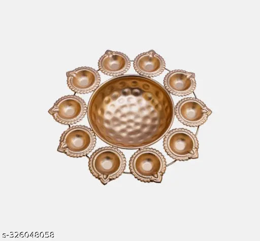 Pooja thal set includes  diya