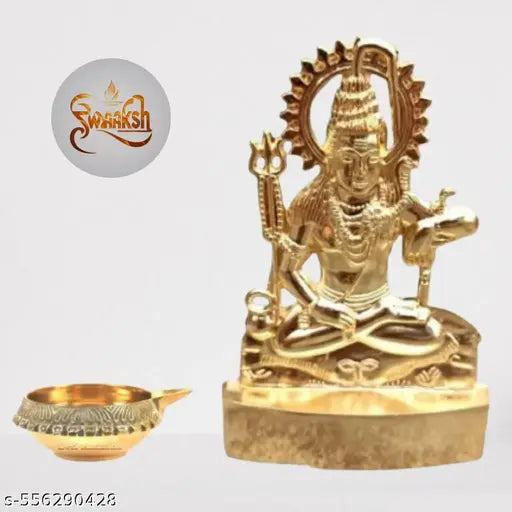 Shankar Ji Idol with Kuber Diya for Office & Temple
