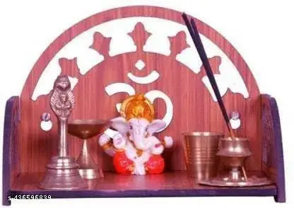 KALPANA ORGANICS SMALL SIZE WOODEN TEMPLE FOR HOME/ HOME TEMPLE
