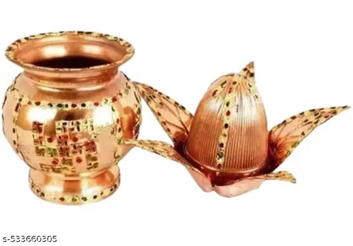 Mahakal Artware (By Pranchi Metals)  Copper mangal kalash for religious purpose, Pure copper mangal lota , Mangalik Karyakram Kalash