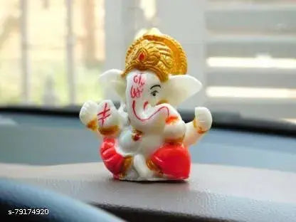 Best Handicraft Crystal Two Face Ganesha Statue for Car Dashboard Idols | Home Temple Decoration | Ganesh Idol | Ganesh Chaturthi Decoration