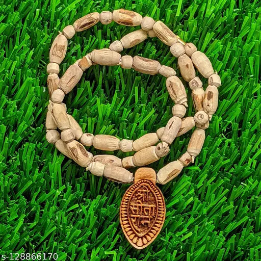 Tulsi Kanthi Mala  21 inch/with Ram Naam Locket, For Men & Women, Orginal Tulsi Beads and Locket, From Vrindavan