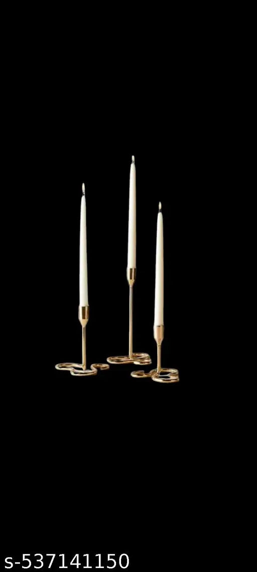 A F Handicraft Modern decorative set of 3 Candle stand