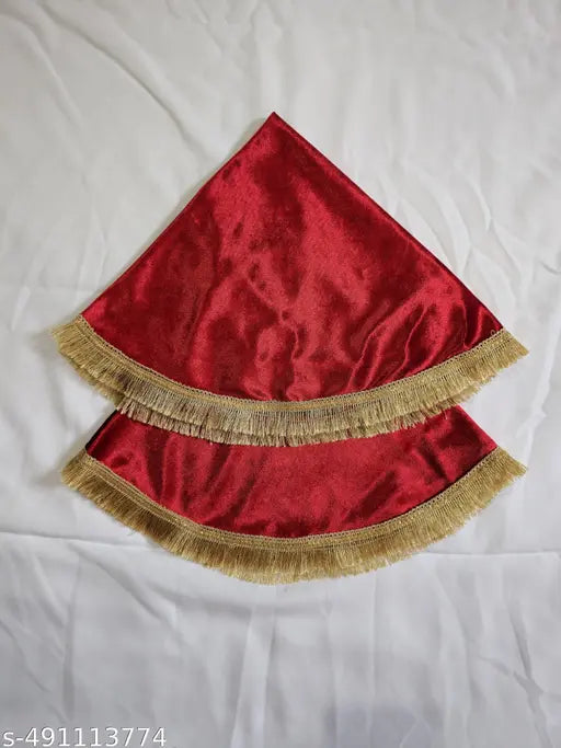 Puja aasan for God Mandir/Prasad Thali Cover Pack Of 2