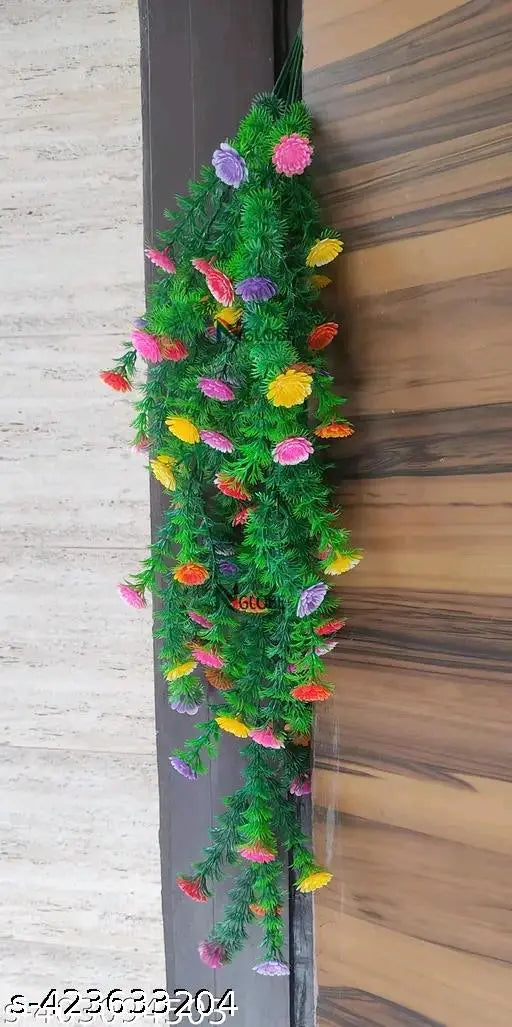 SATAN CRAFT Artificial plant flower and shrubs,Artificial, Artificial flowers pot,Artificial flowers plants,Artificial flowers craft,Home decor plant,Wild Artificial Plant with Pot