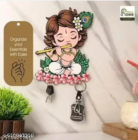 Key holder for home / office / kitchen / key holders / key holder for wall / key holder / Best decorative item for home décor / festive décor Mobile stand cum Wood Key Holder