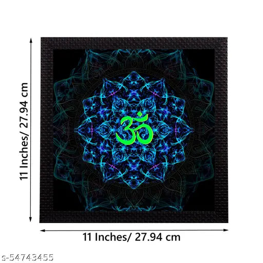 H'Decor Om Symbol Satin Matt Textured UV Art Painting