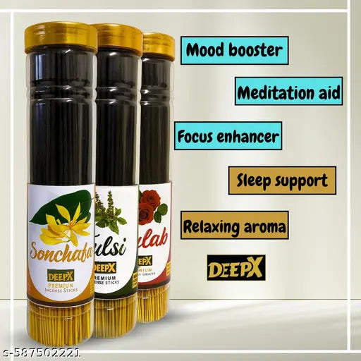 Long Lasting Black Agarbatti | Black Fragrance Agarbatti | Charcoal Free Black Agarbatti | Handmade Black Incense | Natural Black Agarbatti | 100gm Black Incense Bottle | 3 Bottle Black Agarbatti | Bulk Black Incense Pack | Black Agarbatti Combo Pack | Bl