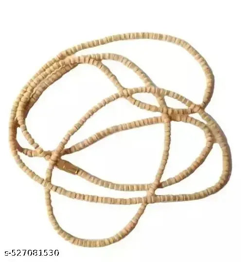 Original Tulsi Kanthi Mala, Two Round, Simple Tulsi Mala, from Vrindavan, Wood Chain Pack of 2