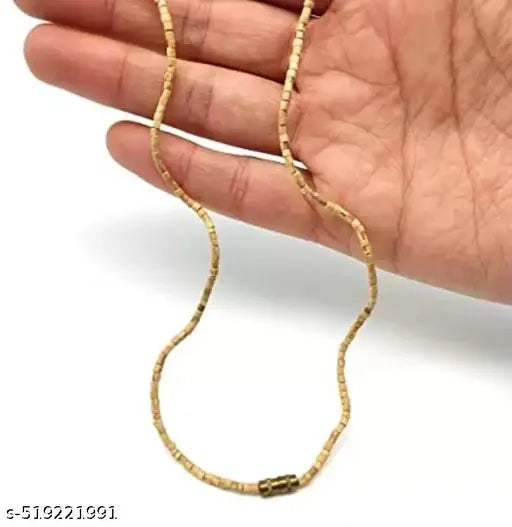 Original Tulsi Kanthi Mala, Two Round, Simple Tulsi Mala, from Vrindavan, Wood Chain