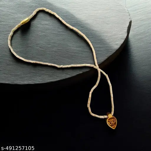 Original Tulsi Mala with Shree Radha Necklace Wood Locket