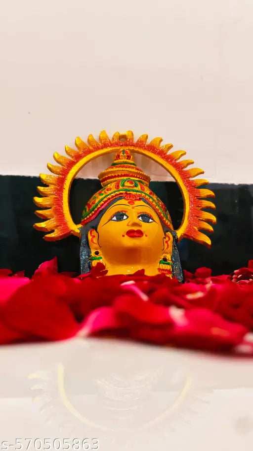 Varalakshmi Face For Ammavari Matha Ring Face Durga Mata Yellow Ring (⁠^⁠^⁠)