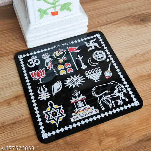 Chitrashila Sampurna Chaitrangan Rangoli Acrylic Printed (12*12 inch)