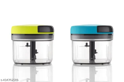 Stysol Buy 1 Get 1 Free 750ml + 1100ML Large Quick & Easy Push Chopper Push N Chop Hand Press Vegetable Dori Chopper with Easy Push and Close Premium Quality