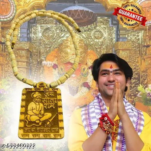 Tulsi Hanuman Mala with Pendant | Bageshwar Dham Inspired Kanthi Mala