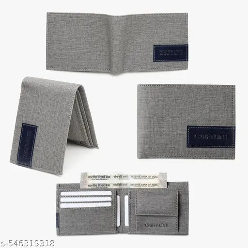 Wallet for Men Leather Original, Mens Wallet, Leather Wallets for Men Stylish, Bi-Fold Wallets for Man, 5 Card Slots, Easy Access Card Slots, Coin Pocket, Gift for Mens - GREY