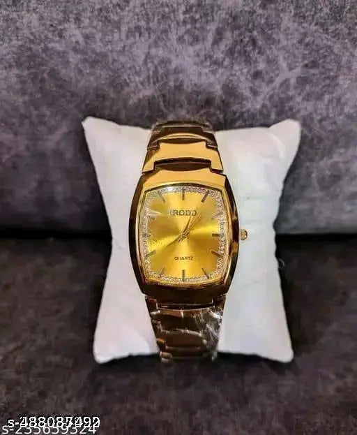 New Golden Stone Studded Sekou Wrist Watch For Men & Women Analog Watches