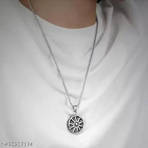 Men Chain | Powerful Sun Pendant Chain For Men | Boy Locket | Locket For Boys | Chain Locket For Him | Fashion Locket | Locket For Men