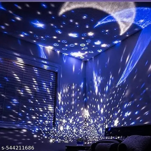 Star Master Moon Night Light Lamp Projector with Colors and 360 Degree Moon Star pack of 1