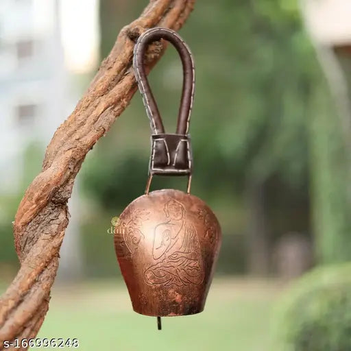 DULI FengShui Vastu Swiss Cowbell  DDLJ Bell Door Hanging Home Office Spiritual Decor Swiss Metal Hanging Bell Om Bell (12x6 inch)