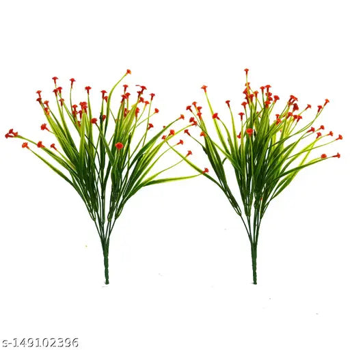 FancyMart Artificial Button Flower Bunch without Pot (Set of 2) [ Height :35 cm] Artificial Plant, Flower and Shrubs
