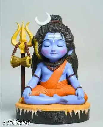 Baal Shiv Idol Resin Murti of Shiva Hand Painted 7 Cm