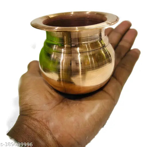 Copper Kalash Lota for Pooja – Small Size (7.5 cm) | Pure Copper Temple Kalash