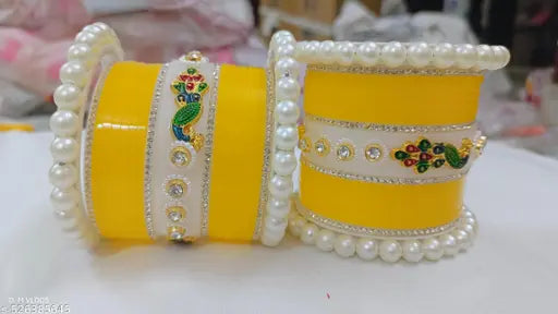 Bangles Yello Bridal Chooda Set for Bridal and Women