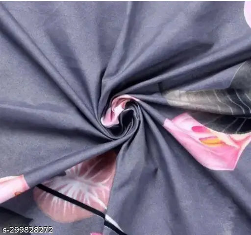 Glace Cotton Bedsheet For Double Bed With 2 Pillow Covers