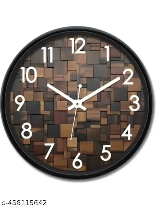 Right Corner Classic Round Wall Clock, Non-Ticking, Decorative Corner Design for Room/Home/Kitchen/Bedroom/Office/School