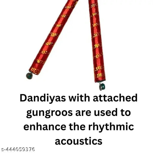 Dandiya Sticks Set of 4 – Wooden Garba Sticks for Navratri