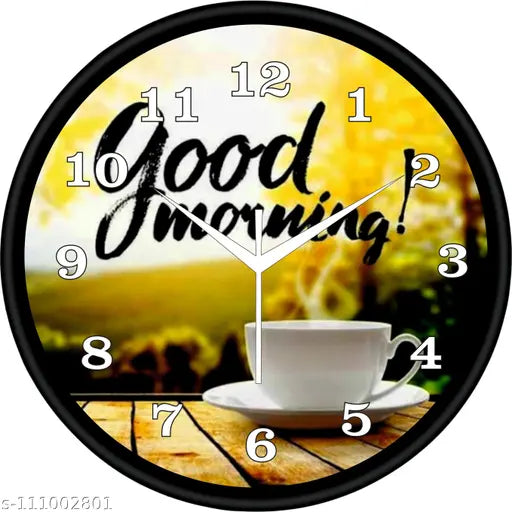 Tushar enterprises Analog 26 cm X 26 cm Wall Clock  (Multicolor, With Glass)